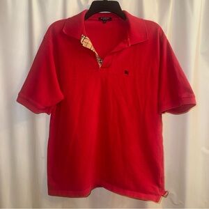 Burberry Red Polo Shirt Some fading but great condition